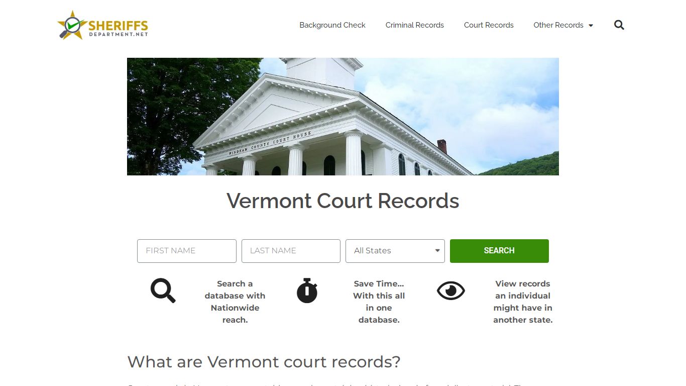 Vermont Court Records: VT Civil and Criminal Case + Docket ...